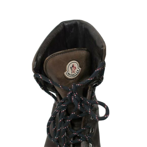 Moncler Mens Size 42 Brown Boots Lace Up Leather